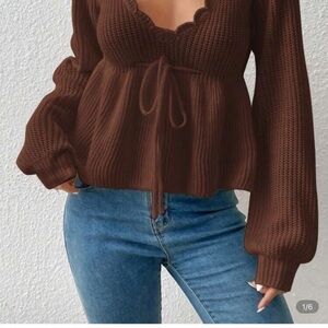 shein clasi plus size lantern sleeve size 12 (0XL)